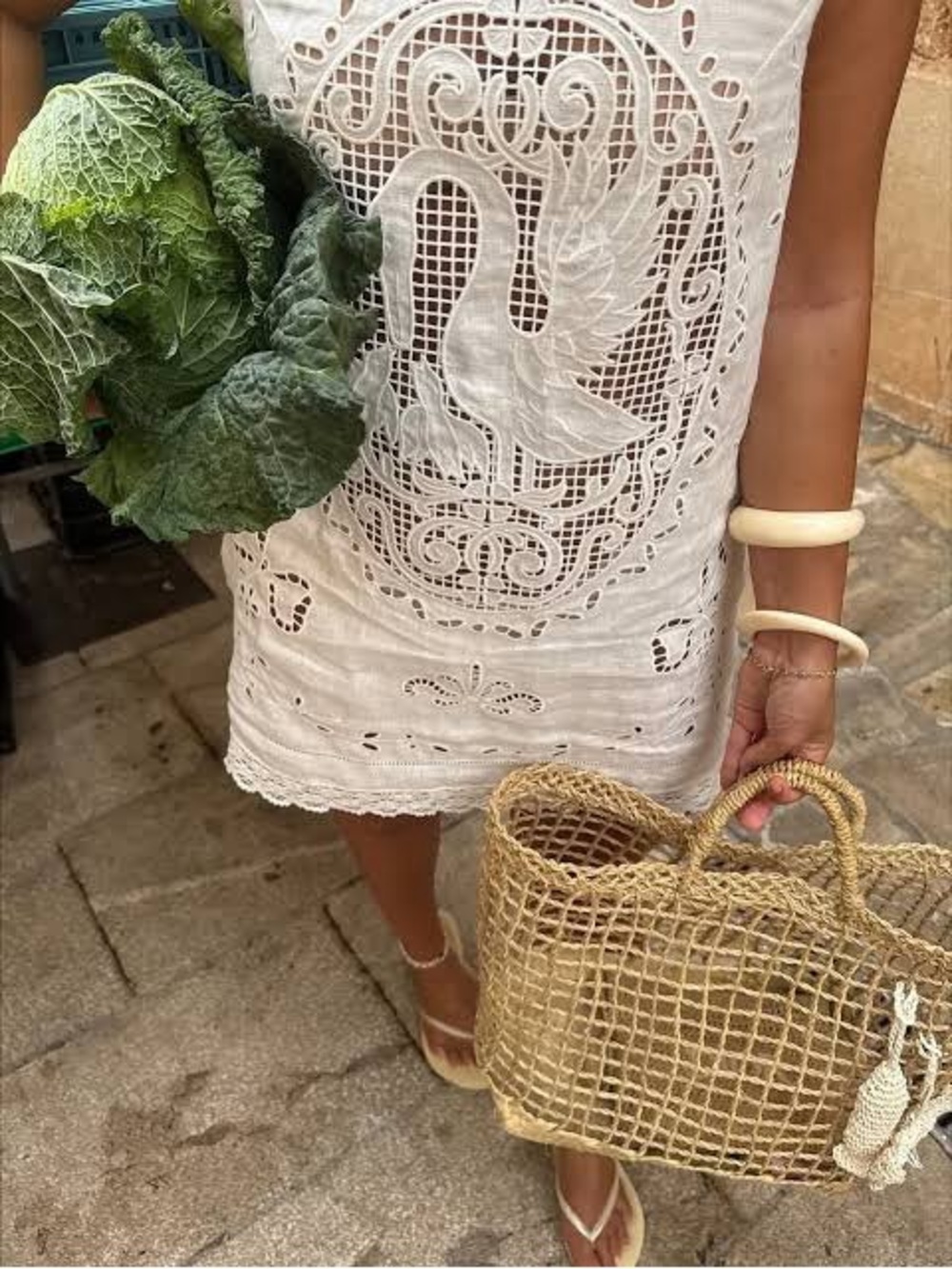 NWT Doen Lucina White Eyelet Swan Linen Dress